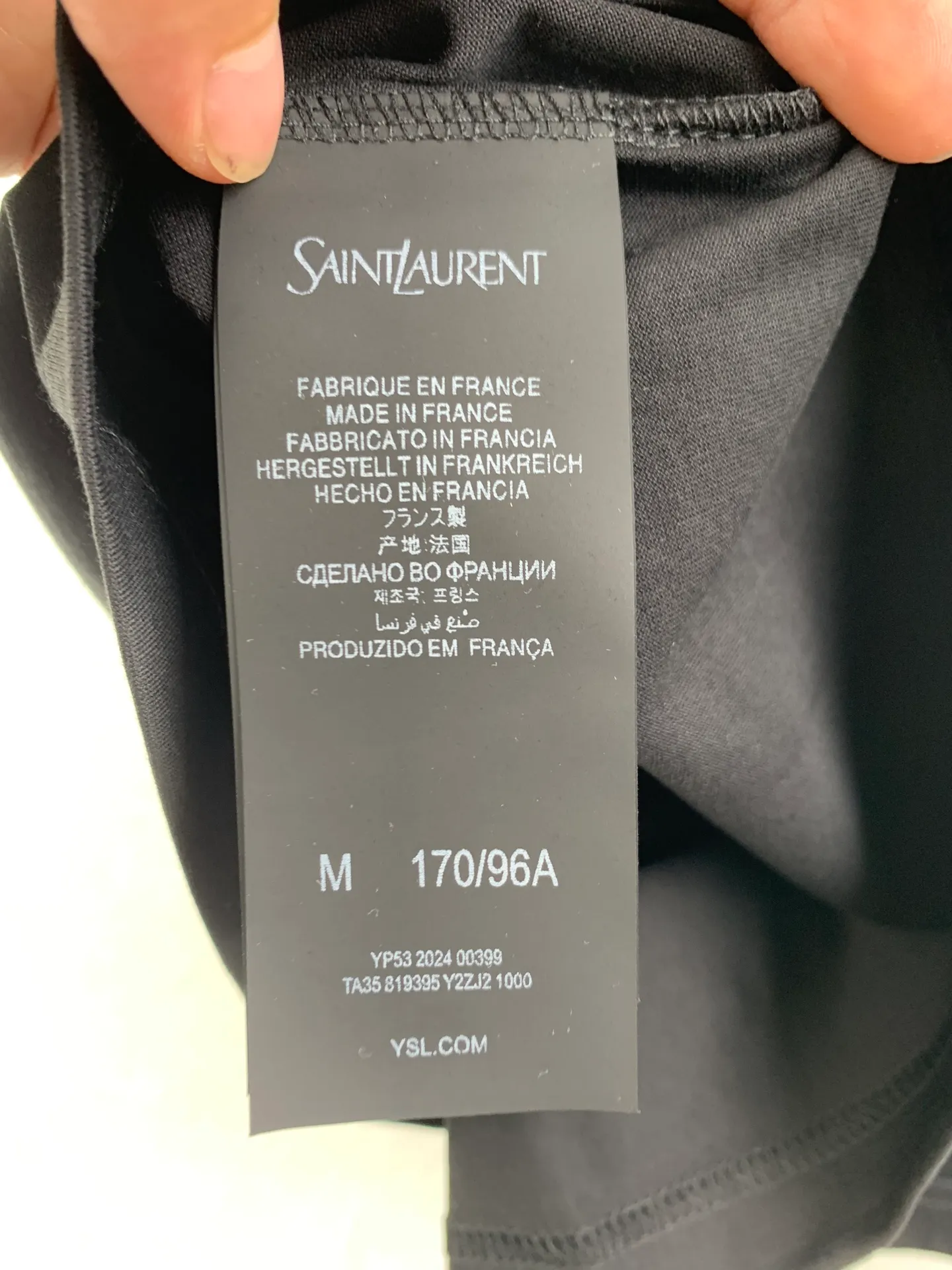 SAINT LAURENT Classic T Authentic 2322 ，50 170 ，1*1 280 ， ， ， 1：1 ， Size：S M L XL